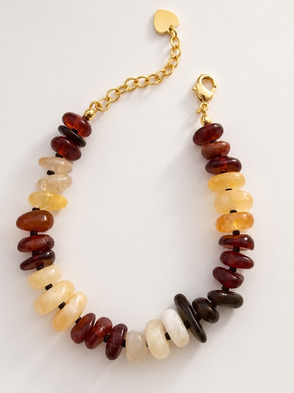 Beaded  Bracelet Multicolor Amber